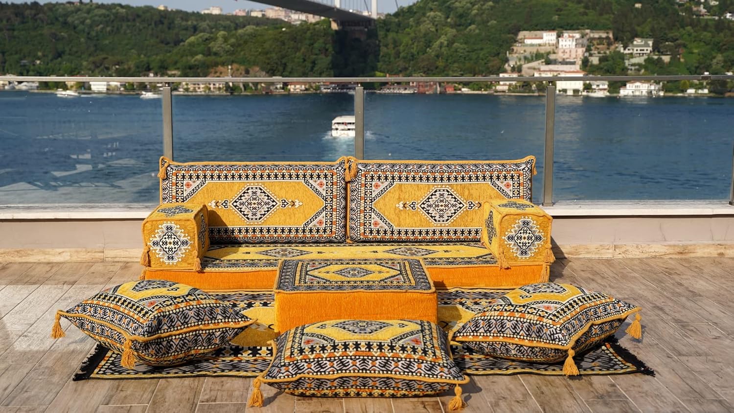 Yellow Corner Sofa Set, Living Room Sofa, Sofa Slipcovers, Patio Sofa, Loveseat Sofa, Floor Sofa Set, Pallet Sofa, Floor Cushions, Sectional Sofa (4'' Thickness (10 cm), Sofa Full Set)