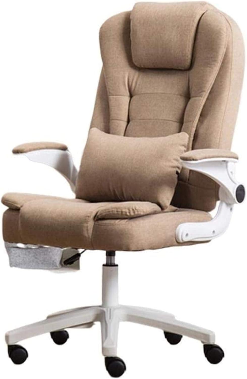 Office Ergonomic Multifunctional Gaming Computer s with Flip-Up Armrests Fabric High Back Swivel Executive Adjustable Height Band Wais Simple Comforts Stool