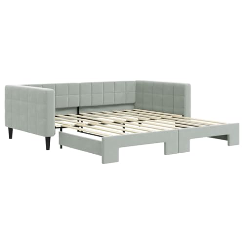 Daybed with Trundle Light Gray 39.4