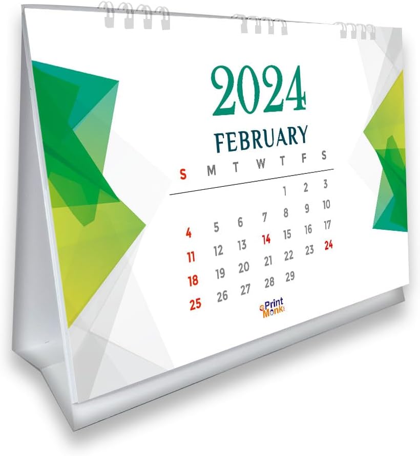 Graphical Designer Table Desk Calendar 2023(9x6 Inch) 14 Pages Calendar for Office and Home with Indian Holiday Year Planner