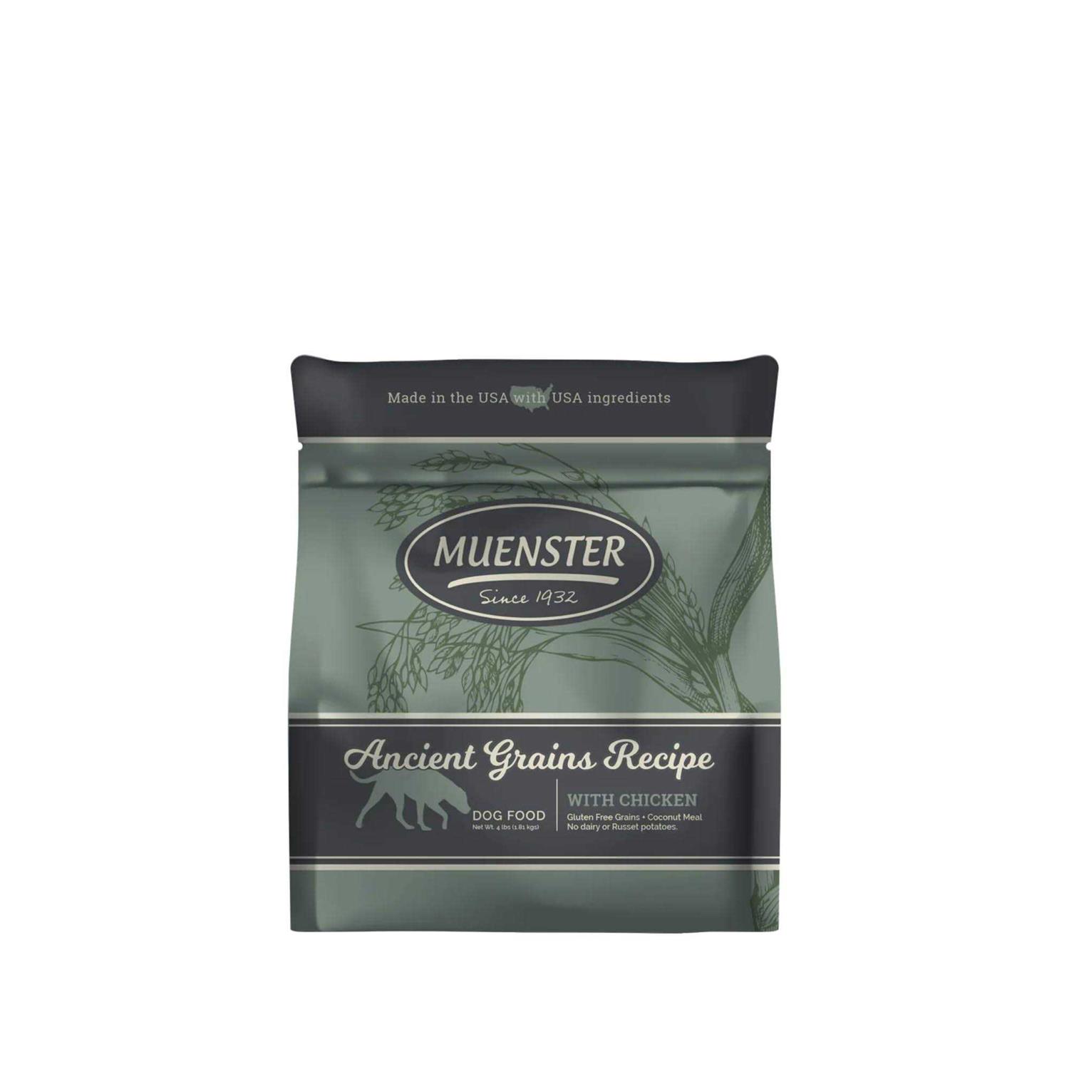 Muenster Ancient Grains with Chicken Dog Food - Pet Supplies online store