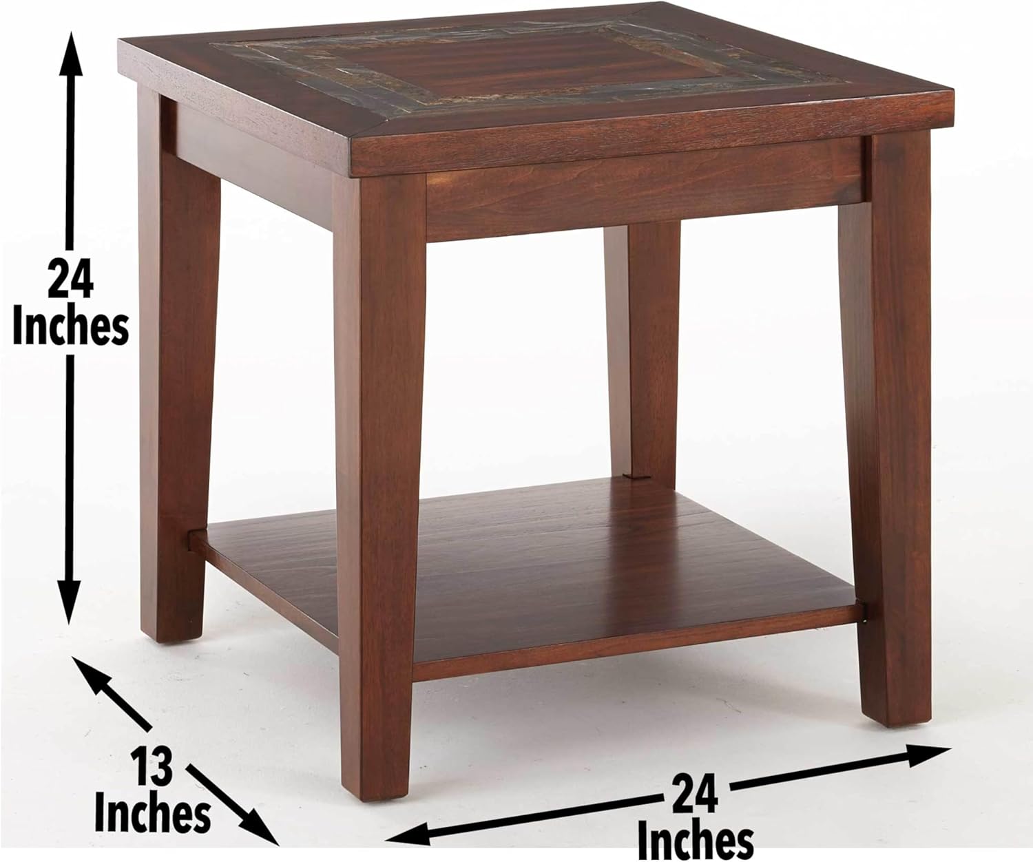 Classic Chairside End Table - Wooden Design, Timeless Appearance - Richness and Charm, Ideal Room Addition