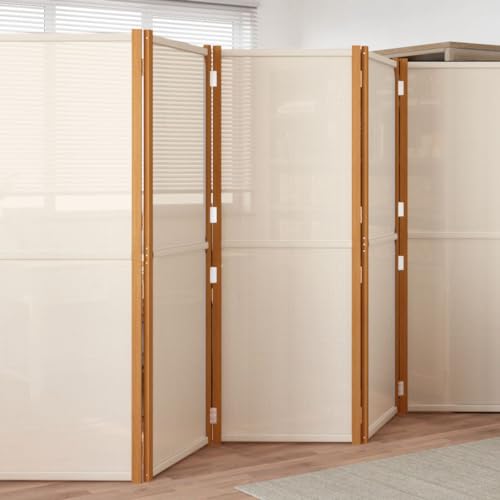 Bedroom Furniture 5-Panel Room Divider Cream White 137.8