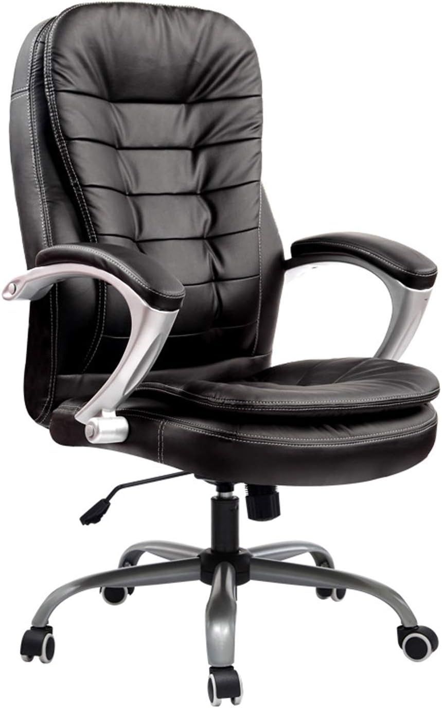 Office Chairs Home Office Desk Chairs Office Chairs Sofas High-Back Bonded Leather Executive Office Computer Desk Chair - Black