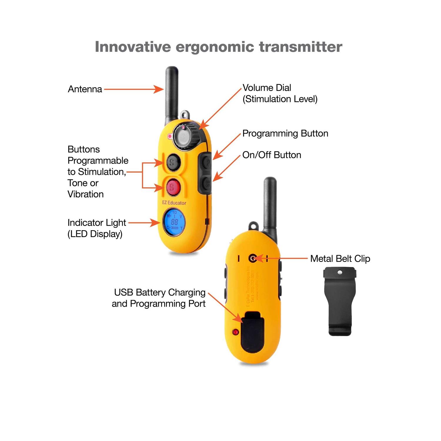 Educator EZ-900 Easy 1/2 Mile E-Collar Remote Dog Training Collar with Vibration - Pet Supplies online store