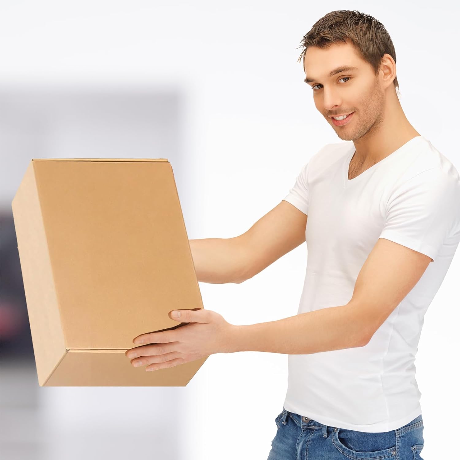 Shipping Boxes 12 9 4 Pack of 20, Brown Corrugated Cardboard Boxes for Small Bussiness