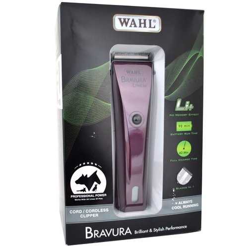Wahl Bravura Lithium Ion Cordless Dog & Cat Clipper Kit, Purple - Pet Supplies online store