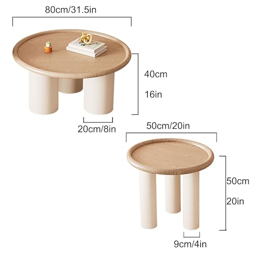 Coffee Table Set of 2, Modern Coffee Table for Home, Side End Table for Living Room, for Home Office,Round Center Tables Living Room, Sturdy and Easy Assembly (Color : Black), ERQ668