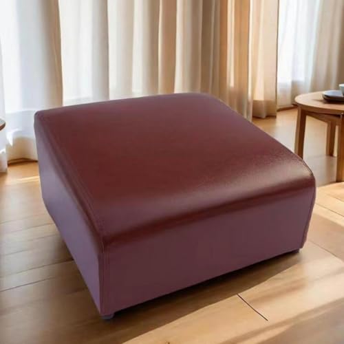 Cushions (brown),Square Accent,Beautifully Upholstered Furniture,Footstool Rectangular,Modern Home for Office,Footstool(Crimson),Library or Waiting Area, Side Table Use,Seating