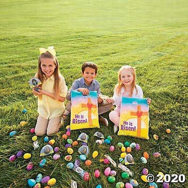 Glow-in-the-Dark He Has Risen Tomb Plastic Easter Eggs with Cross - Pet Supplies online store