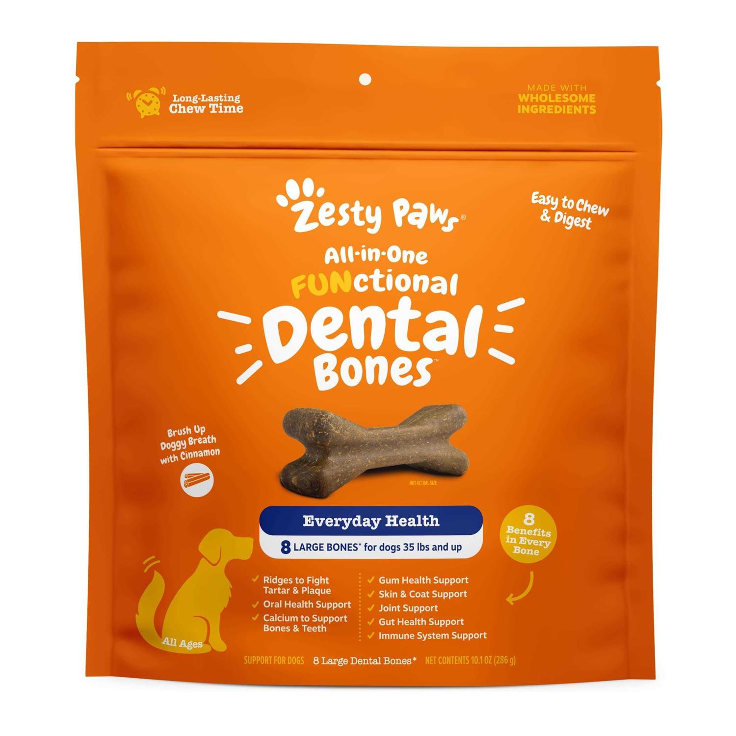 Zesty Paws All-in-One Functional Dental Bones For Dogs - Pet Supplies online store