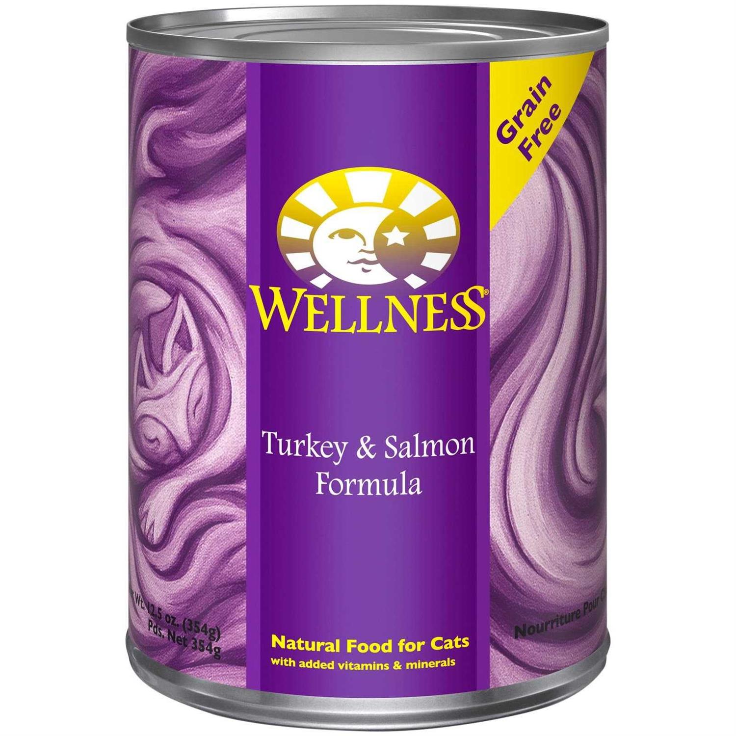 Wellness Complete Health Turkey & Salmon Pate Canned Cat Food 12.5 oz - Pet Supplies online store