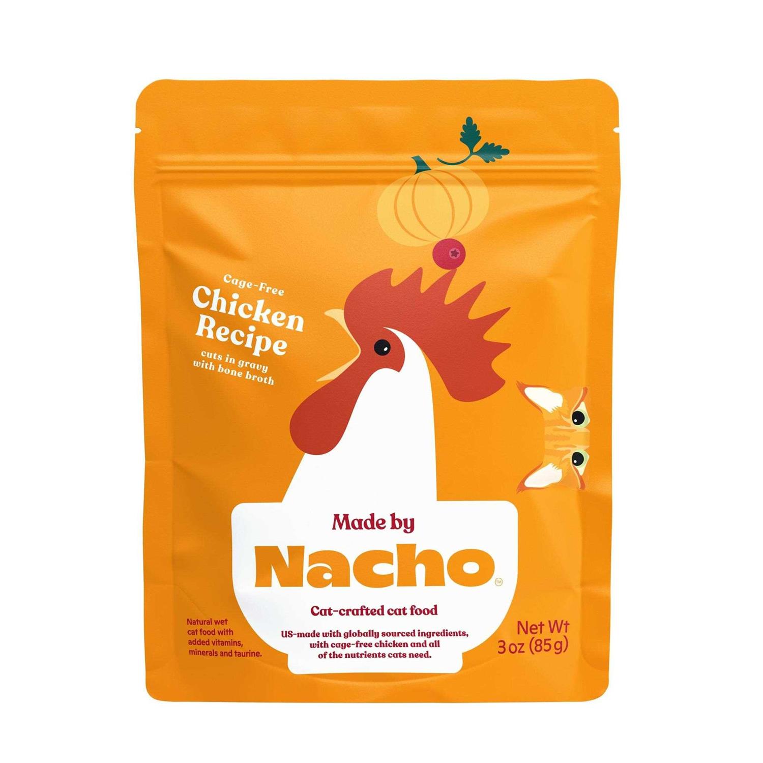 Made By Nacho Cuts in Gravy with Bone Broth Cat Food Chicken - Pet Supplies online store