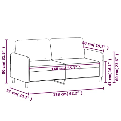 2-Seater Sofa Light Gray 55.1