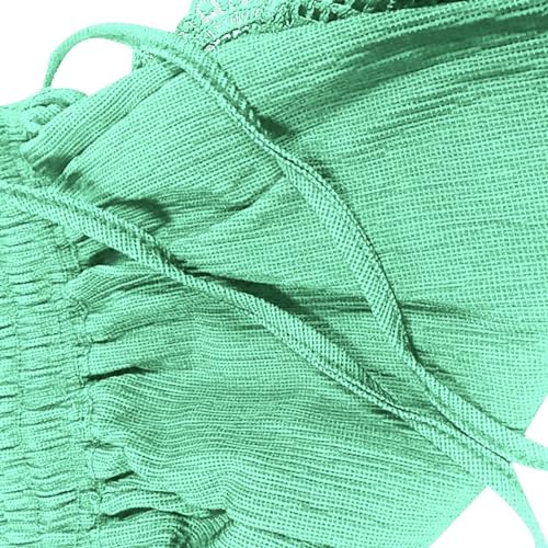 Womens's Summer Leggings Casual Solid Patchwork Lace Yoga Shorts Trendy Drawsting Elastic Waisted Trousers