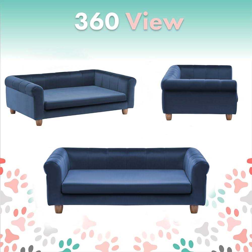 Critter Sitters 42-in. Elegant Faux-Velvet Rectangle Pet Bed for Medium and Large Dogs - Pet Supplies online store