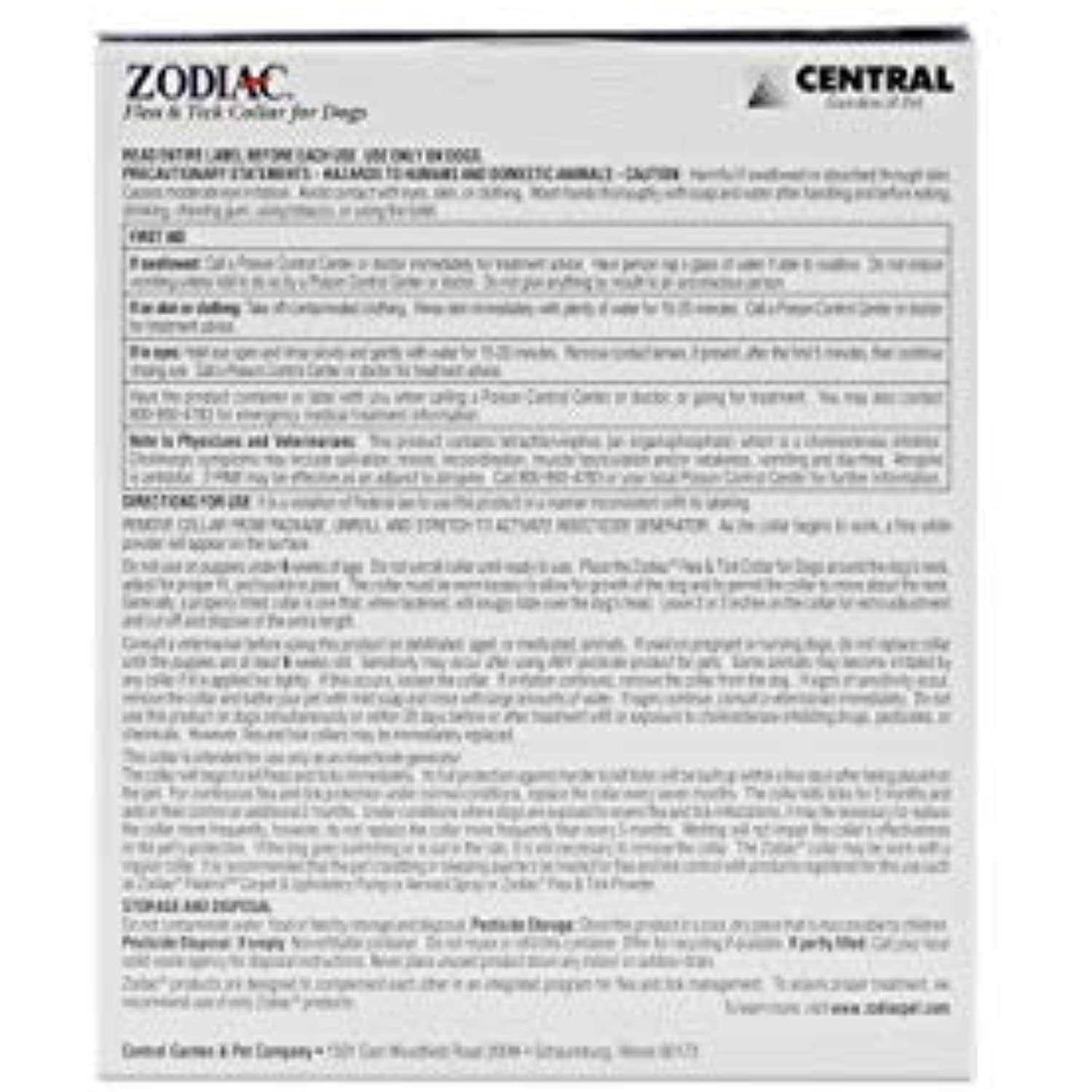 Zodiac Flea Tick Collar for Dogs - Pet Supplies online store