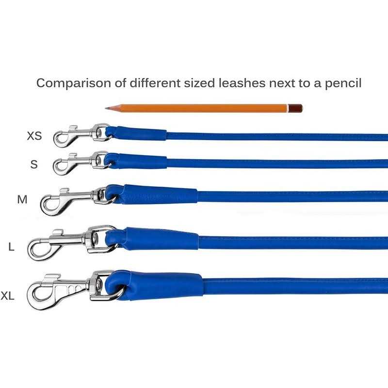 CollarDirect Rolled Leather Dog Leash 4ft Soft Padded Training Leather Dog Lead 6ft - Pet Supplies online store