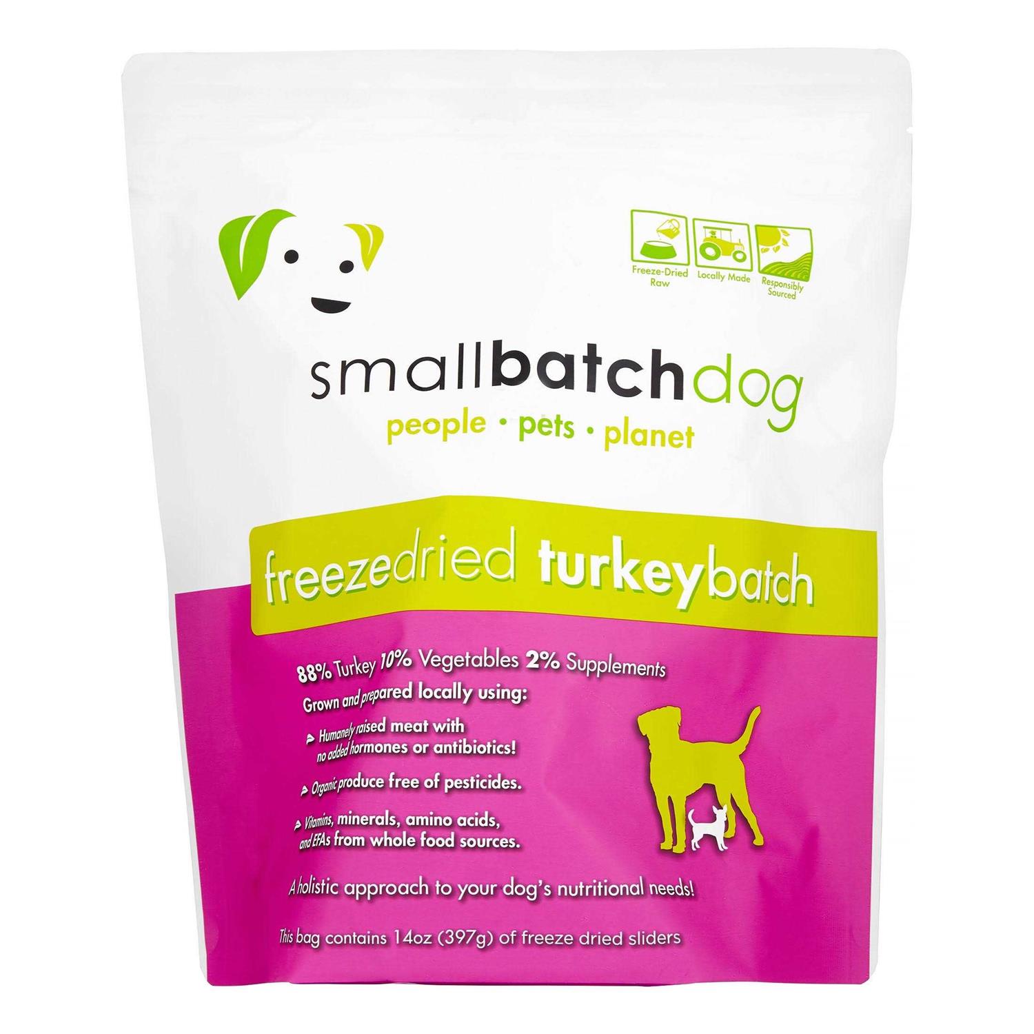 Smallbatch Turkey Sliders 14oz Freeze Dried Dog Food - Pet Supplies online store
