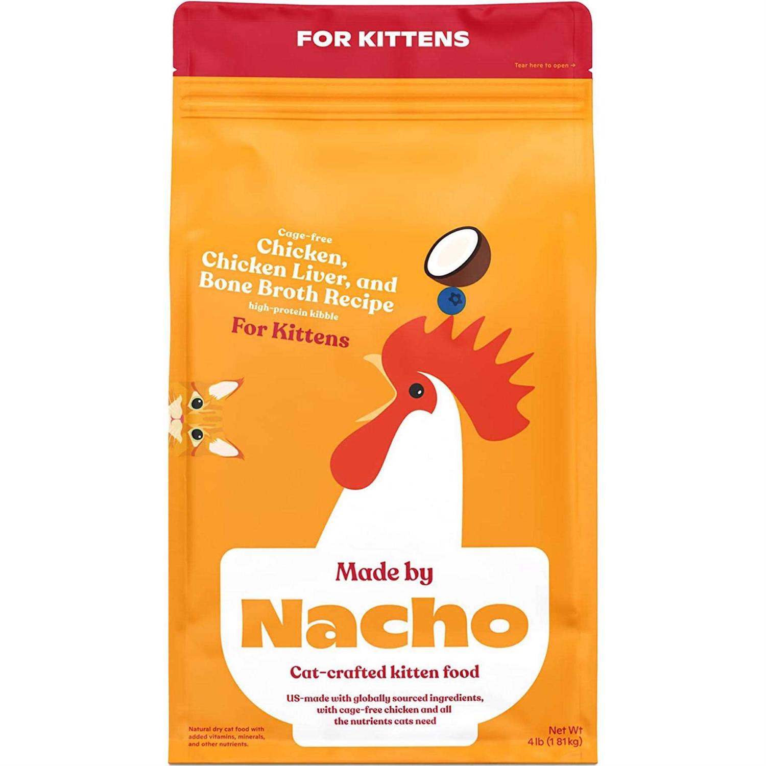 Made by Nacho Cage-Free Chicken Chicken Liver & Bone Broth Recipe Kittens Dry Cat Food - Pet Supplies online store