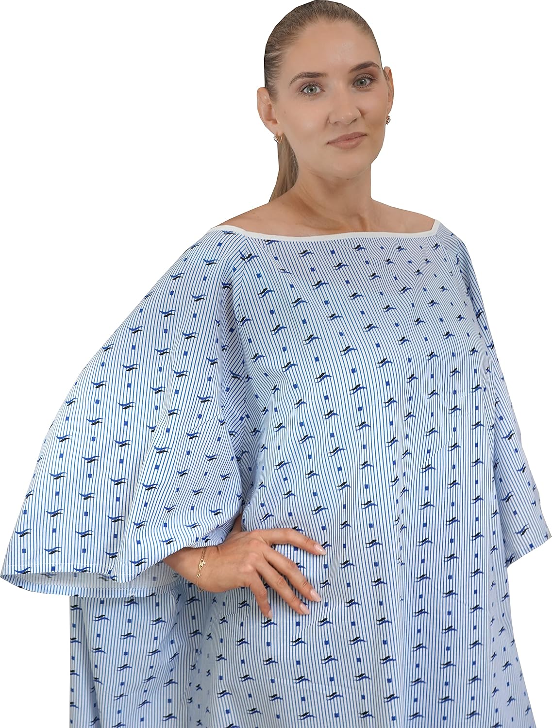3 Pack - 10XL Hospital Hospital Gown with Tie Back Oversized Hospital Gown Patient Robe Big Size for Hospitals and Home Care