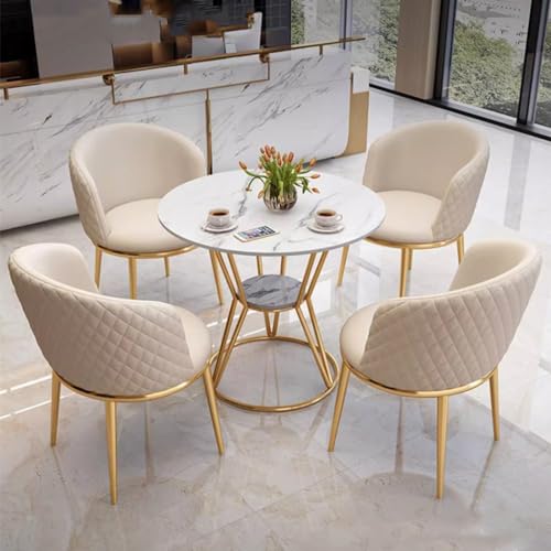 Modern Dining Chairs Set of 2，simple Chair for Vanity， PU Leather Kitchen Side Chair with Metal Legs for The Living Room, Home(Dark Gray)