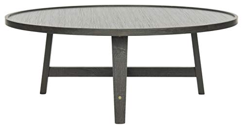 Safavieh Home Collection Malone Dark Retro Mid-Century Dark Grey Wood Coffee Table
