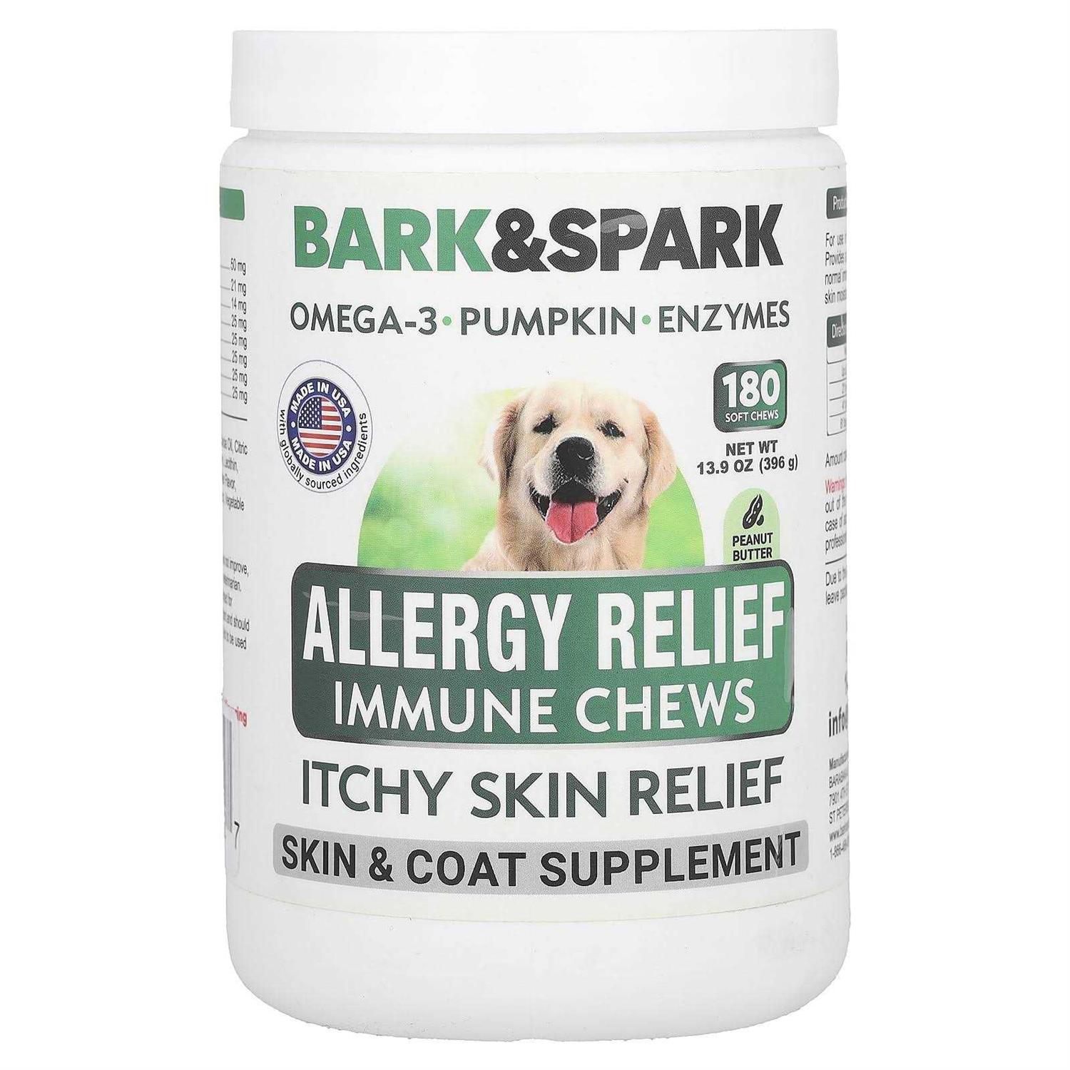 Bark&spark Allergy Relief Immune Chews Itchy Skin Relief - Pet Supplies online store