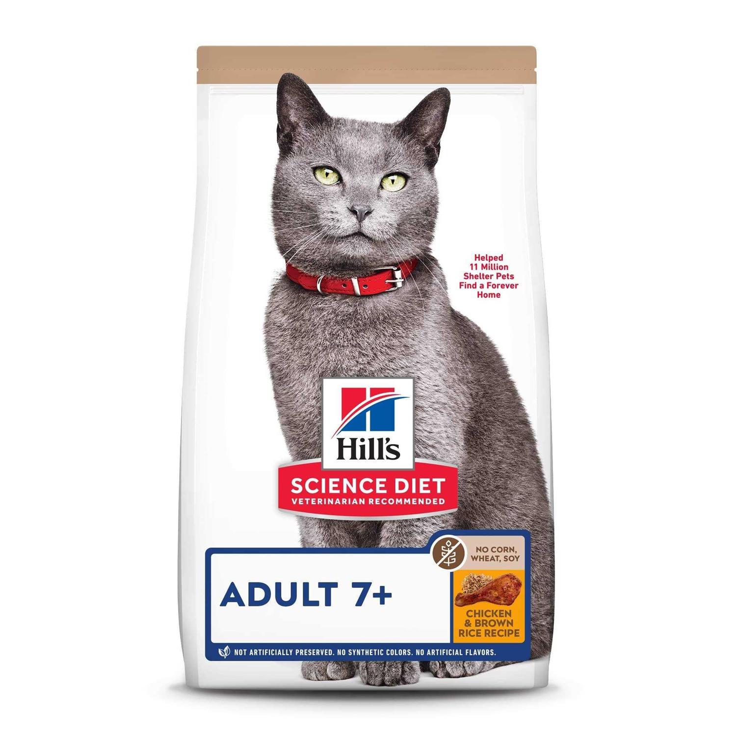 Hill's Science Diet 7+ No Wheat Corn Soy Cat Food - Pet Supplies online store