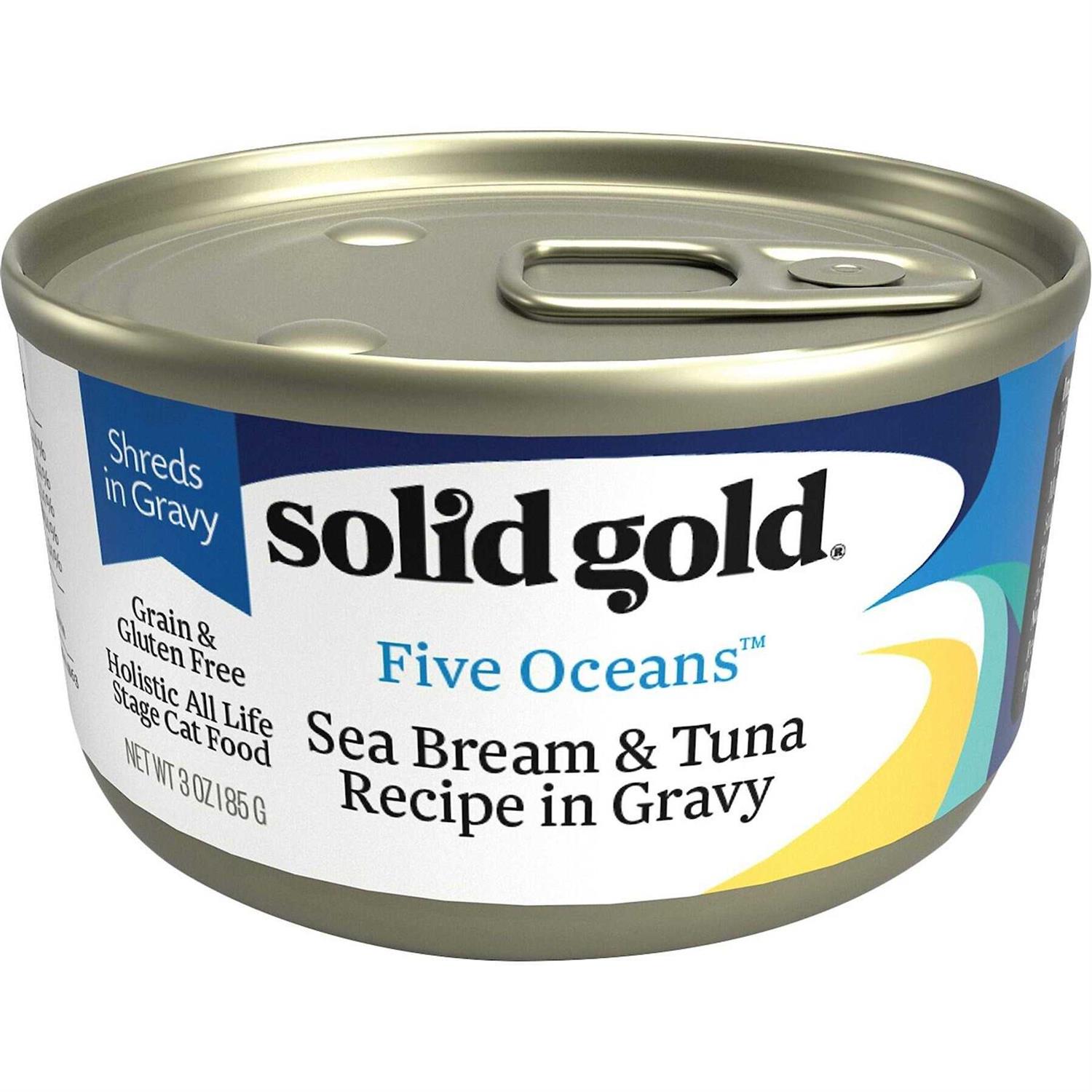 Solid Gold Canned Cat Food Five Oceans Tuna Recipe in Gravy - Pet Supplies online store