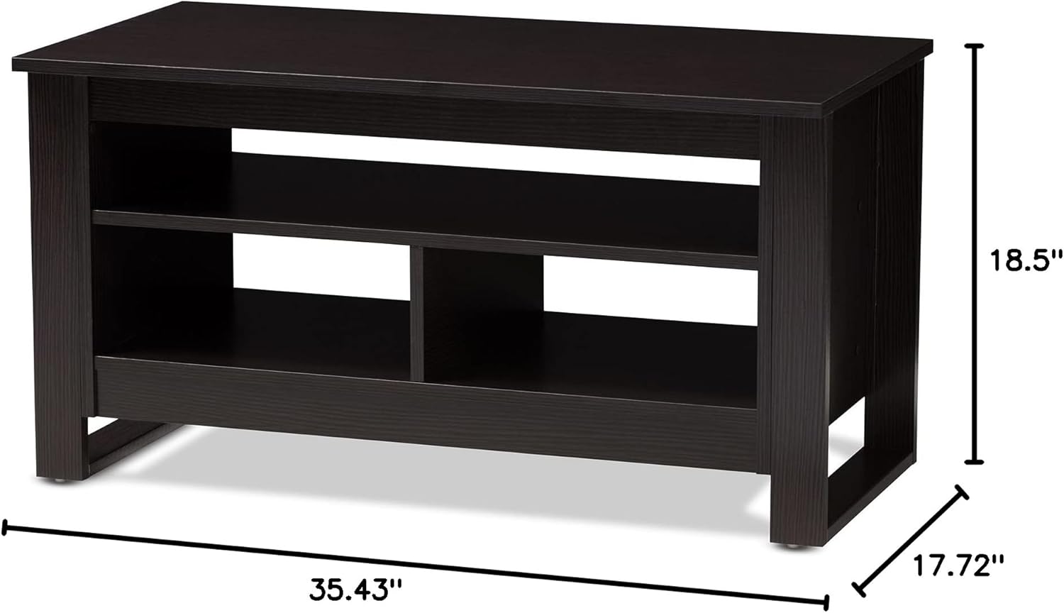Baxton Studio Contemporary Dark Brown Coffee Table by
