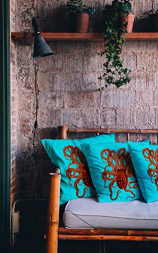 Outdoor Pillow Nautical Beach House - Set of 2 - Teal Blue 20