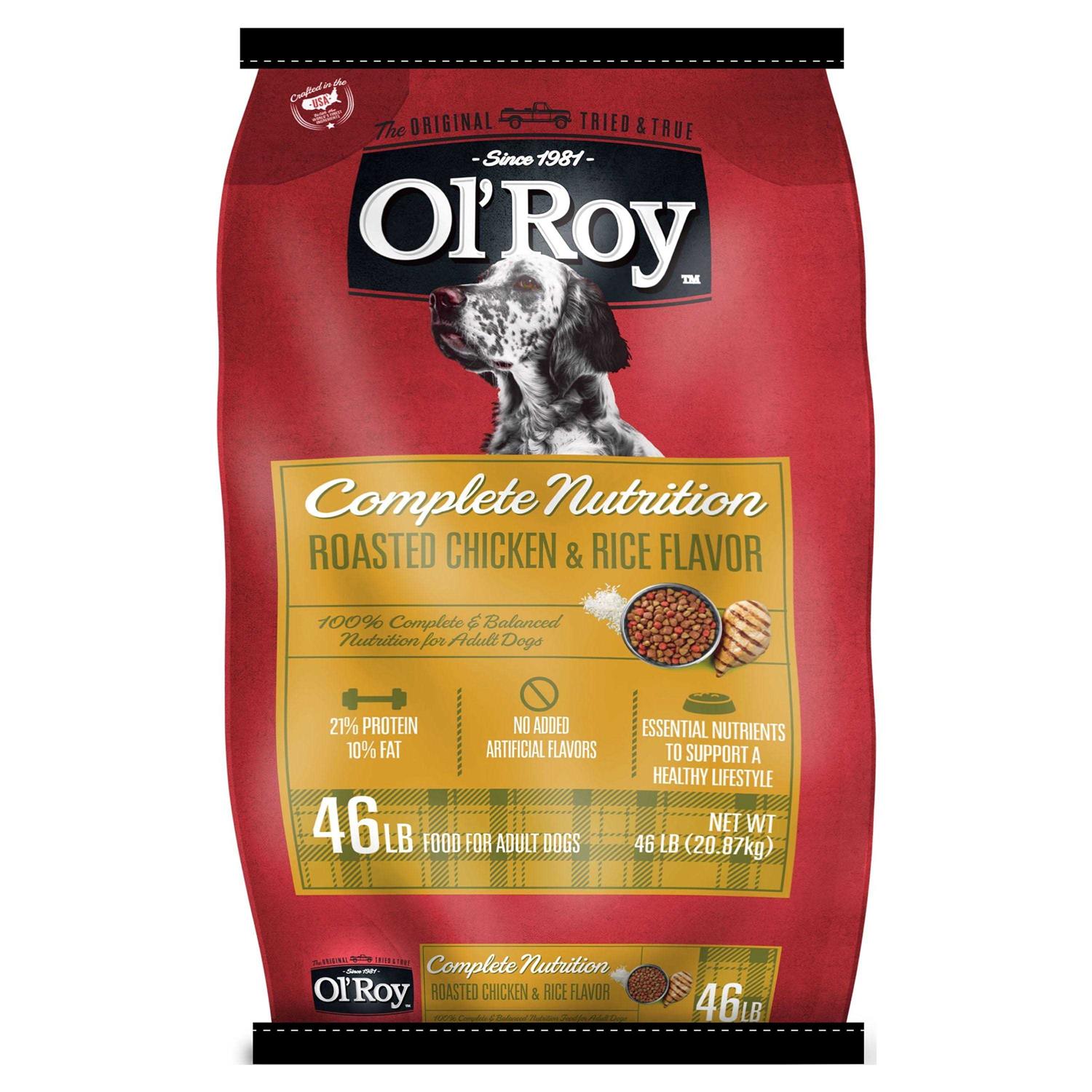 Ol' Roy Complete Nutrition Roasted Chicken & Rice Flavor Dry Dog Food - Pet Supplies online store
