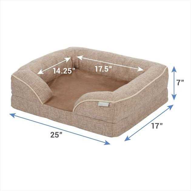 Frisco Plush Orthopedic Front Bolster Cat Dog Bed w/Removable COVER - Pet Supplies online store