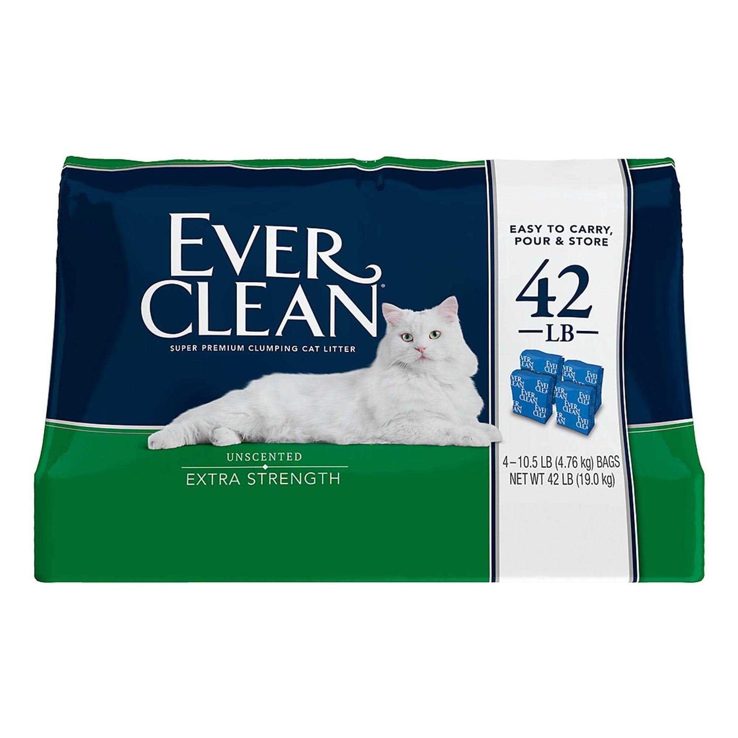 Ever Clean Extra Strength Clumping Unscented Cat Litter - Pet Supplies online store