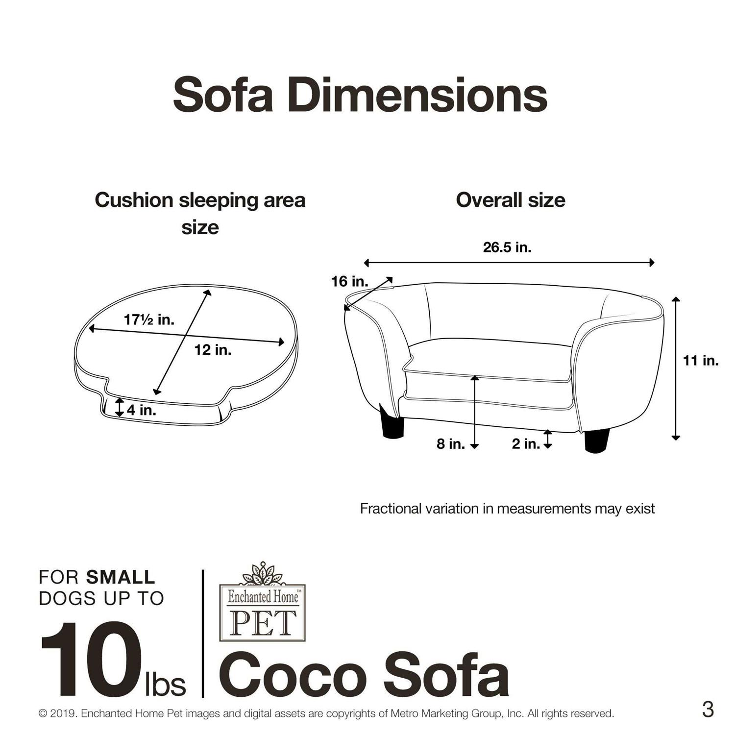 Enchanted Home Pet Coco Pet Sofa - Pet Supplies online store