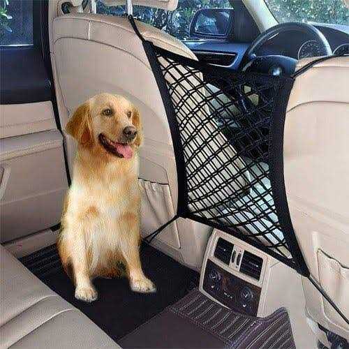 DYKESON Dog Car Net Barrier Pet Barrier with Auto Safety Mesh Organizer Baby Stretchable Storage Bag Universal for Cars - Pet Supplies online store
