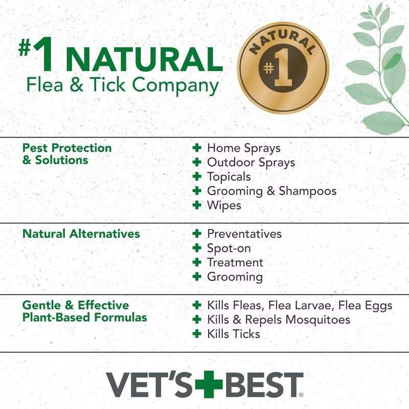 Vet's Best Flea and Tick Wipes for Dogs & Cats - Pet Supplies online store