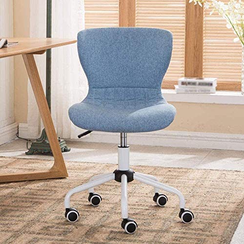 Office Chair Ergonomic Fabric Computer Chair Home Office Chair Study Leisure Chair Minimalist Swivel Chair(Blue)