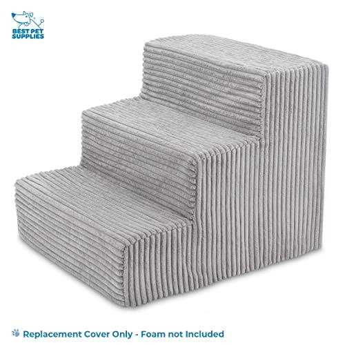 Best Pet Supplies Foam Pet Steps Cover for Small Dogs and Cats, Portable Ramp Stairs for Couch, Sofa, and High Bed Climbing - Pet Supplies online store