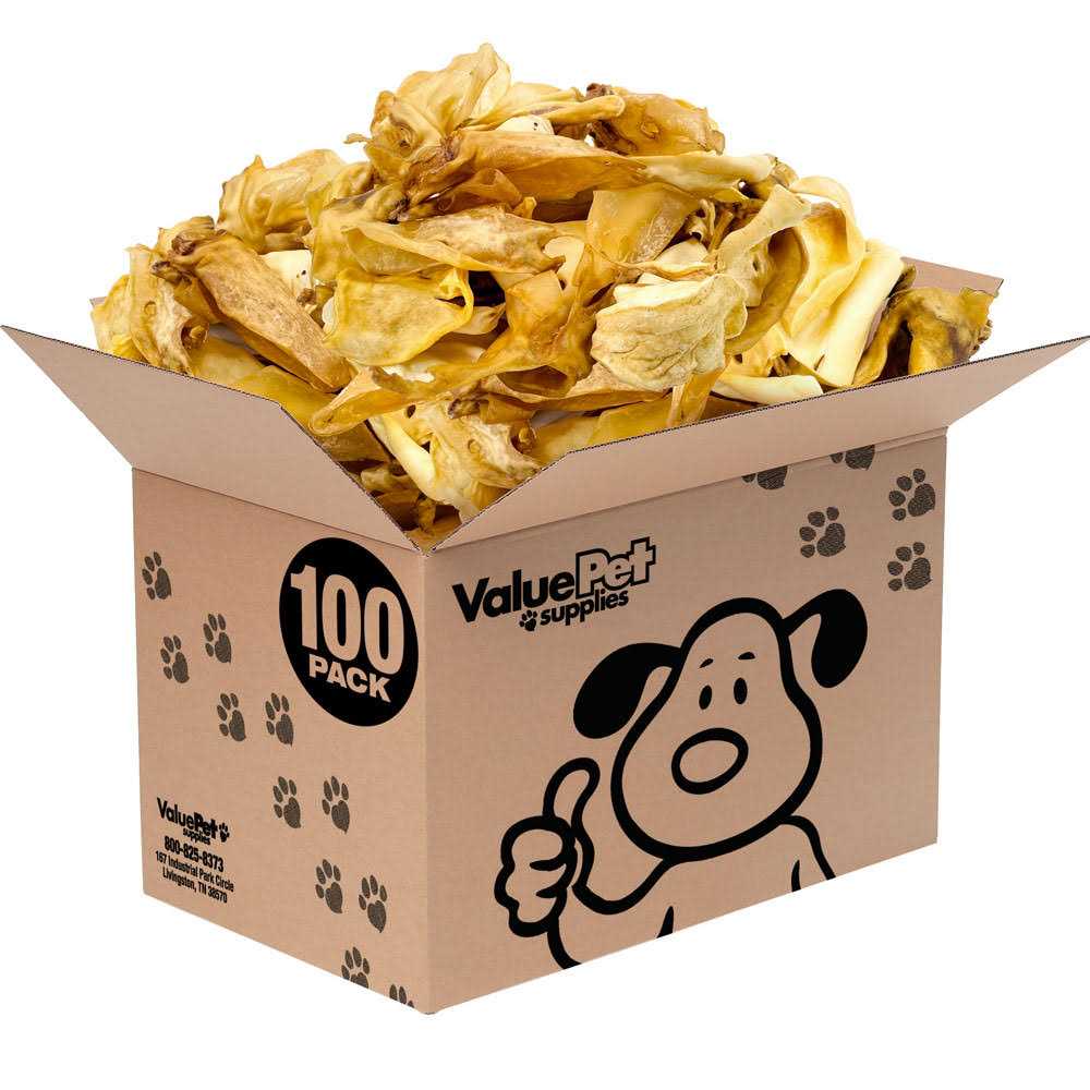 ValueBull Natural Brown Cow Ears Crunchy Style - Pet Supplies online store