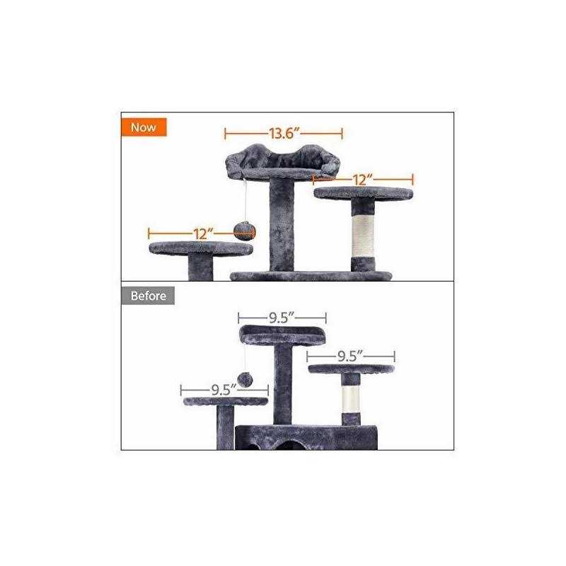 Yaheetech 54in Cat Tree Tower Condo Furniture Scratch Post for Kittens Pet House Play - Pet Supplies online store