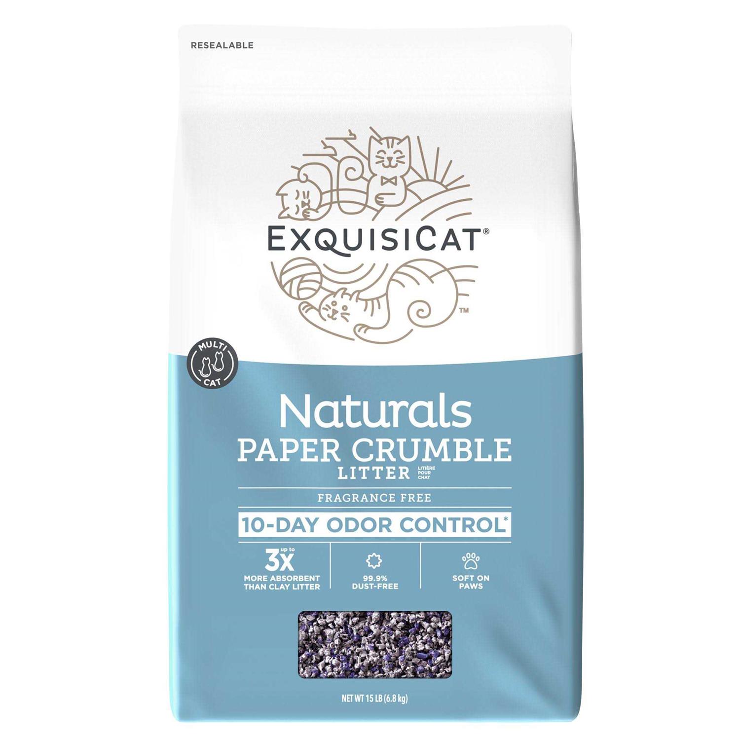 ExquisiCat Naturals Paper Multi-Cat Litter - Pet Supplies online store