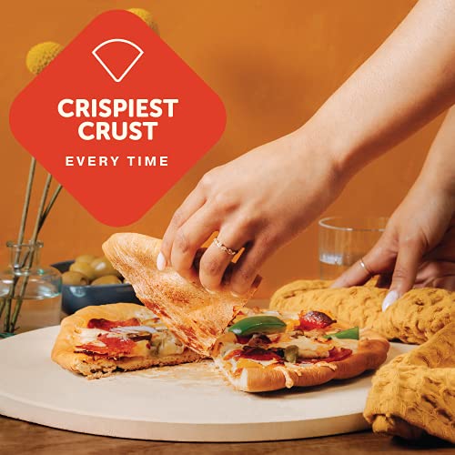 Pizza Stone for Oven, Stove & Outdoor Grilling - 14” inch Round Baking Stones - Durable Cordierite Pizza Pan & Thermal Shock Resistant - Perfect for Crisp Crust Pizza, Bread & More