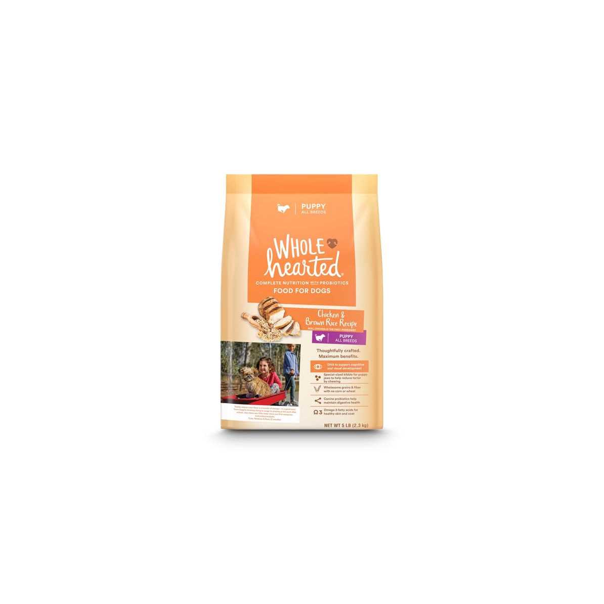 WholeHearted All Breed Chicken and Brown Rice Recipe Dry Puppy Food - Pet Supplies online store