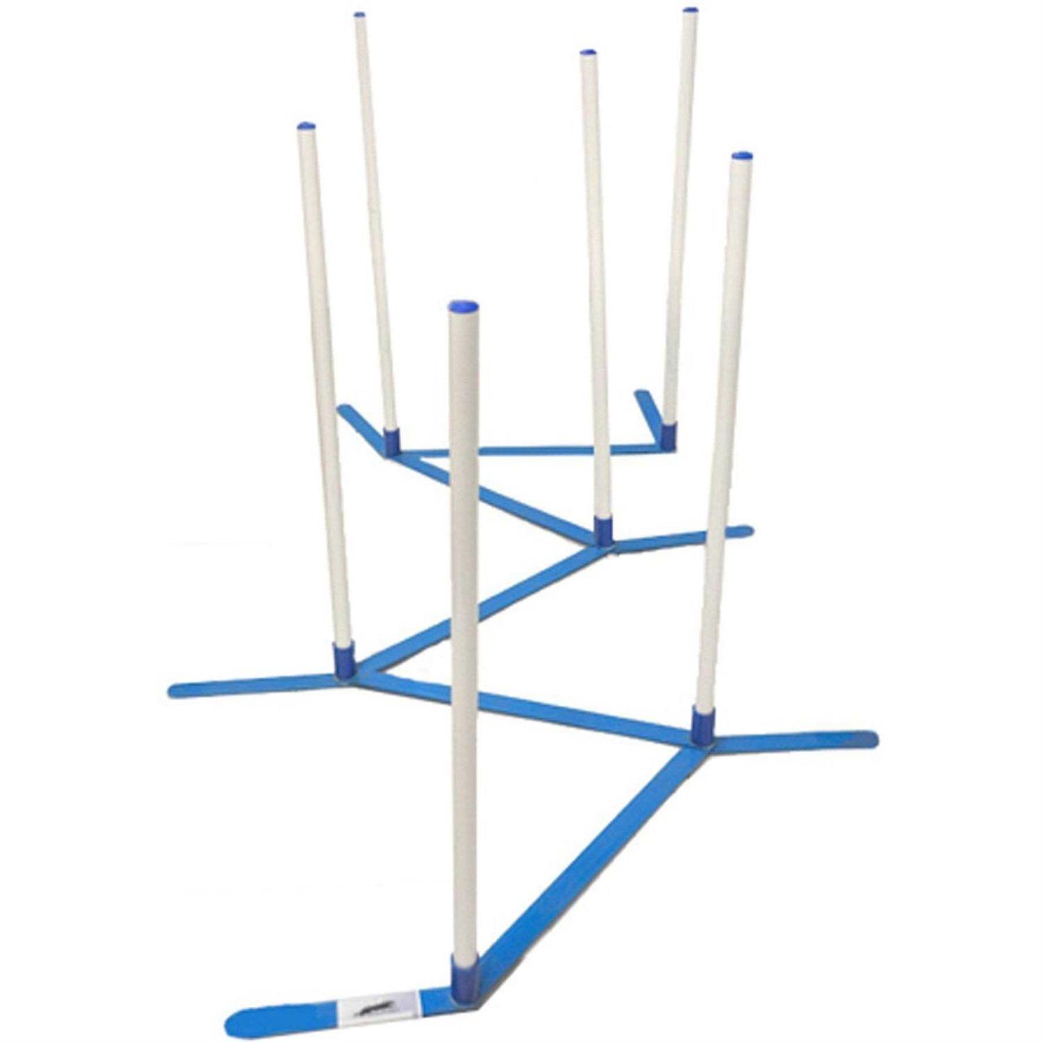 Cool Runners Agility Weave Poles Adjustable 6 Pole Set with Carrying Case and Grass Stakes - Pet Supplies online store