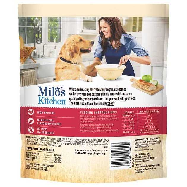 Milo's Kitchen Chicken & Apple Sausage Slices Dog Treats - Pet Supplies online store