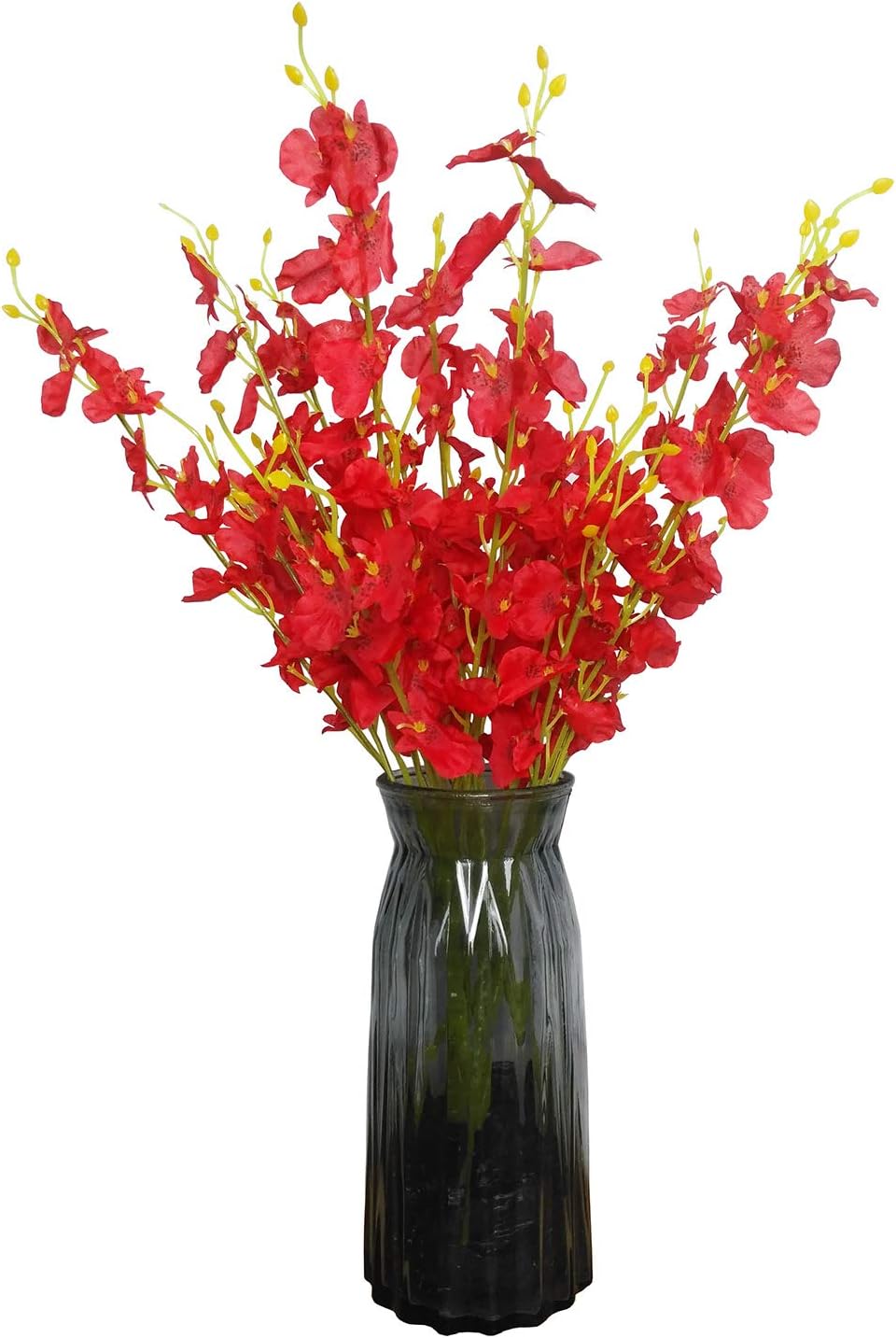 Artificial Flowers Orchids Silk Fake Flowers in Bulk, 10 Pcs (Each 20”), for Wedding Festive Party Home Office Decoration, Not Include Vase