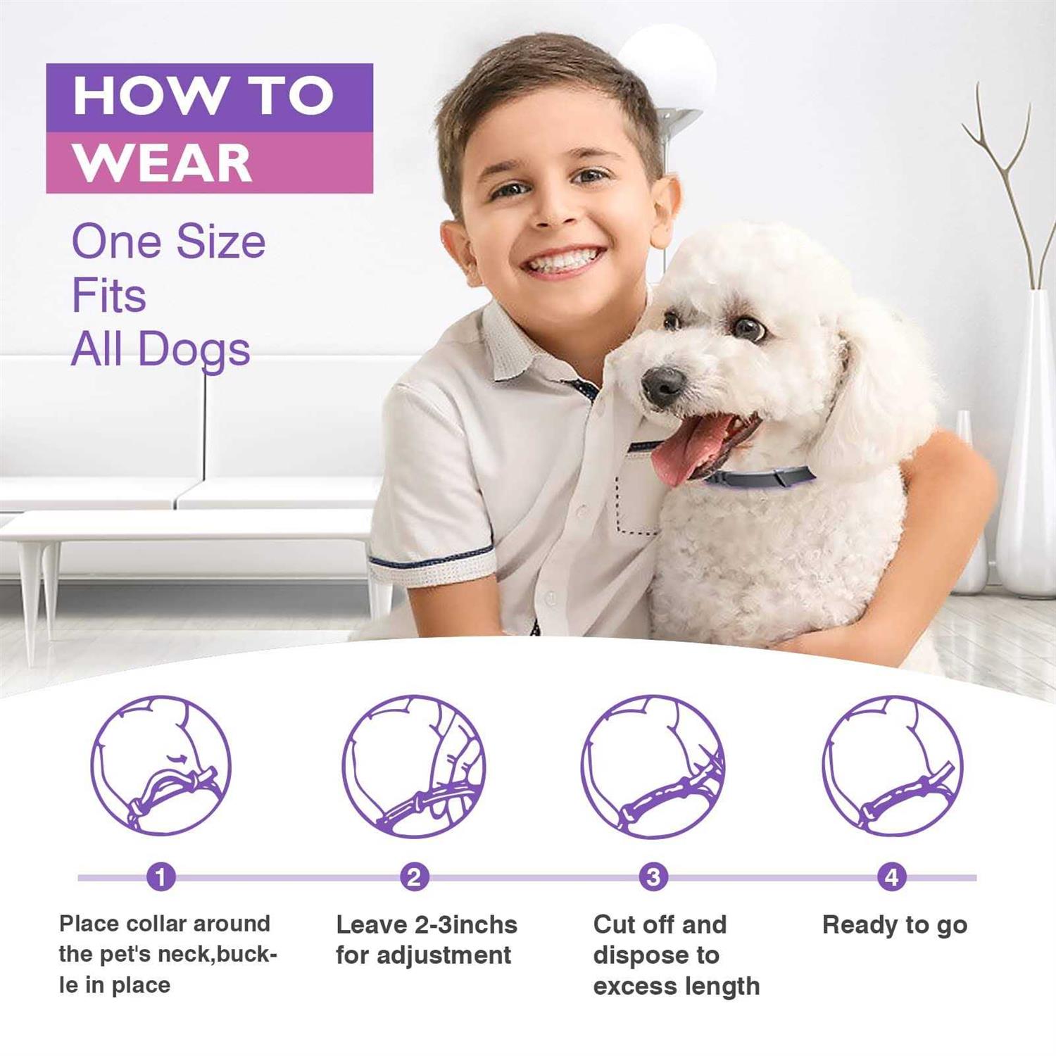 Dogs Calming Pheromones Collar 3 Packs Lasts 60 Days Relieve Reduce Anxiety or Stress 25 Inches Adjustable Relaxing Comfortable Collar Breakaway - Pet Supplies online store