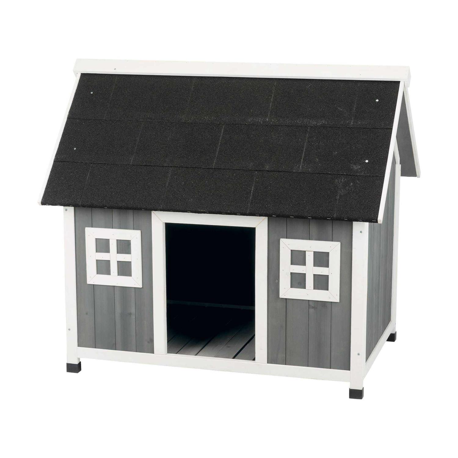 Trixie Pet Natura Barn Style Dog House Gray - Pet Supplies online store